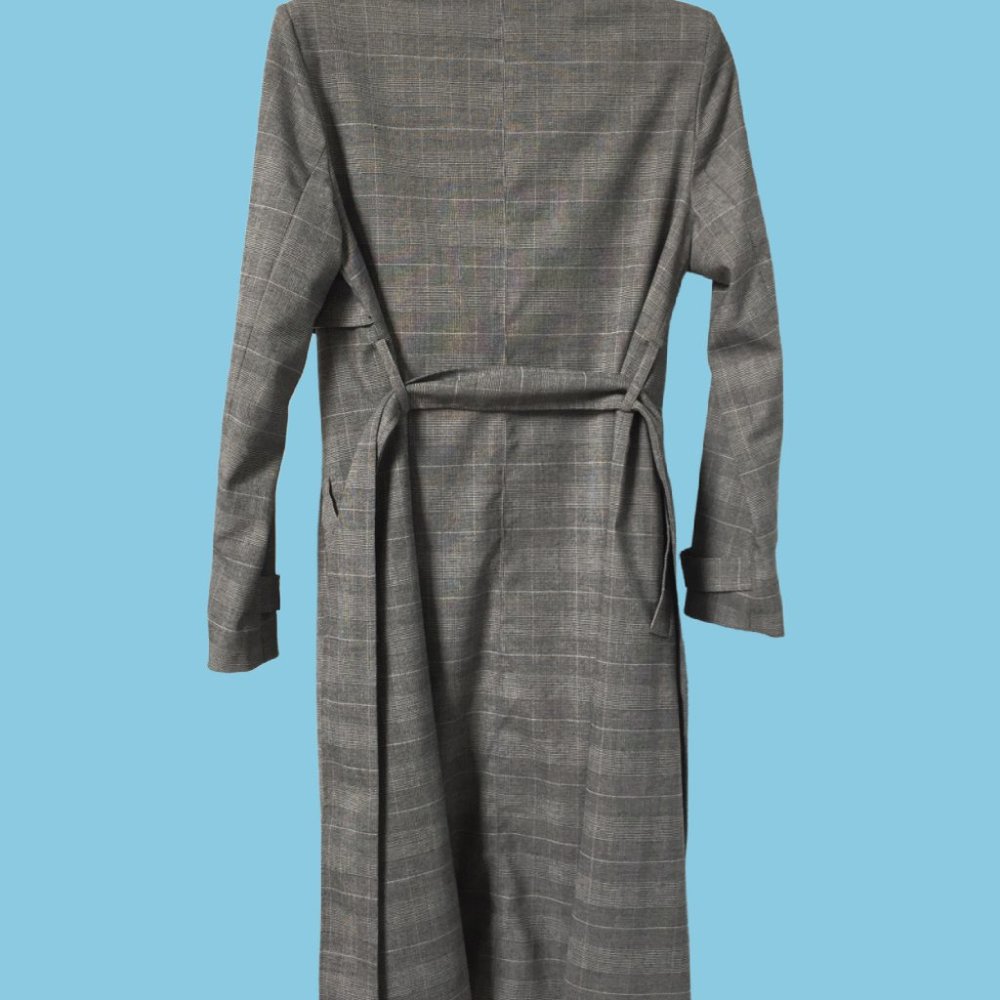 Kenneth Cole Woman's Dress Coat Grey Plaid S - Picture 2 of 3